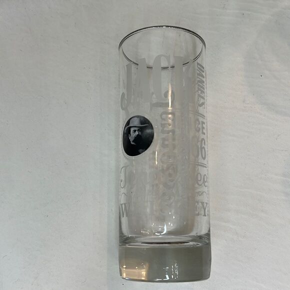 Jack Daniels Other - Jack Daniel’s Glass 10 Oz 6 1/4 Tall 2 1/4 In Round Silver Rim Tennessee Whiskey